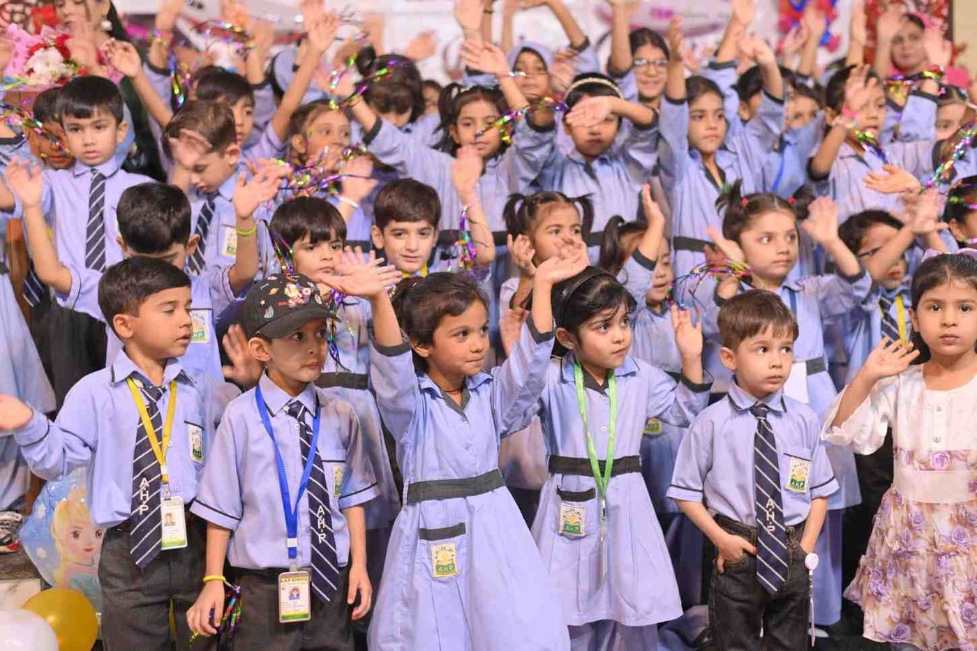 Students of the school gathered together