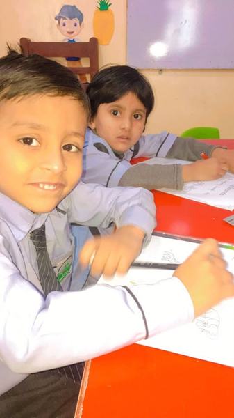 In the classroom at A.H.P School & College