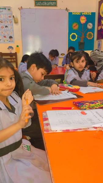 In the classroom at A.H.P School & College